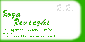 roza reviczki business card